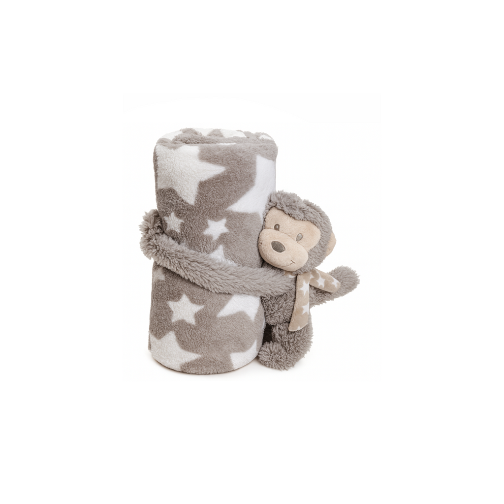 Knuffel met gepersonaliseerd fleecedeken