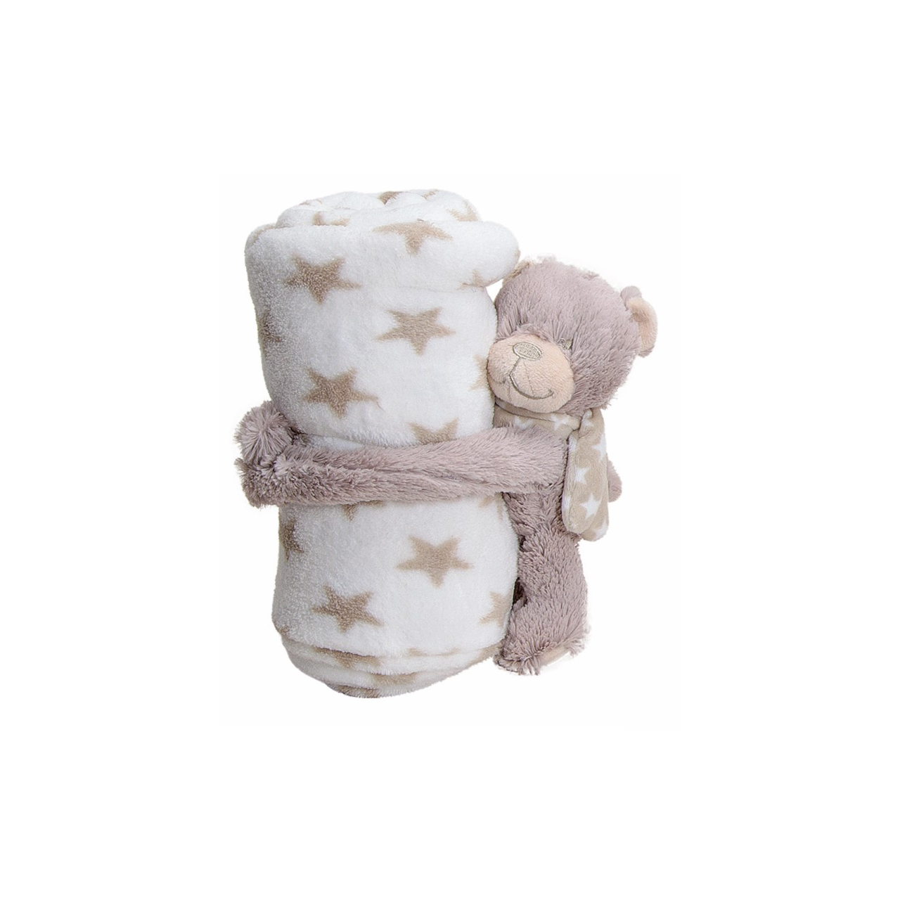 Knuffel met gepersonaliseerd fleecedeken