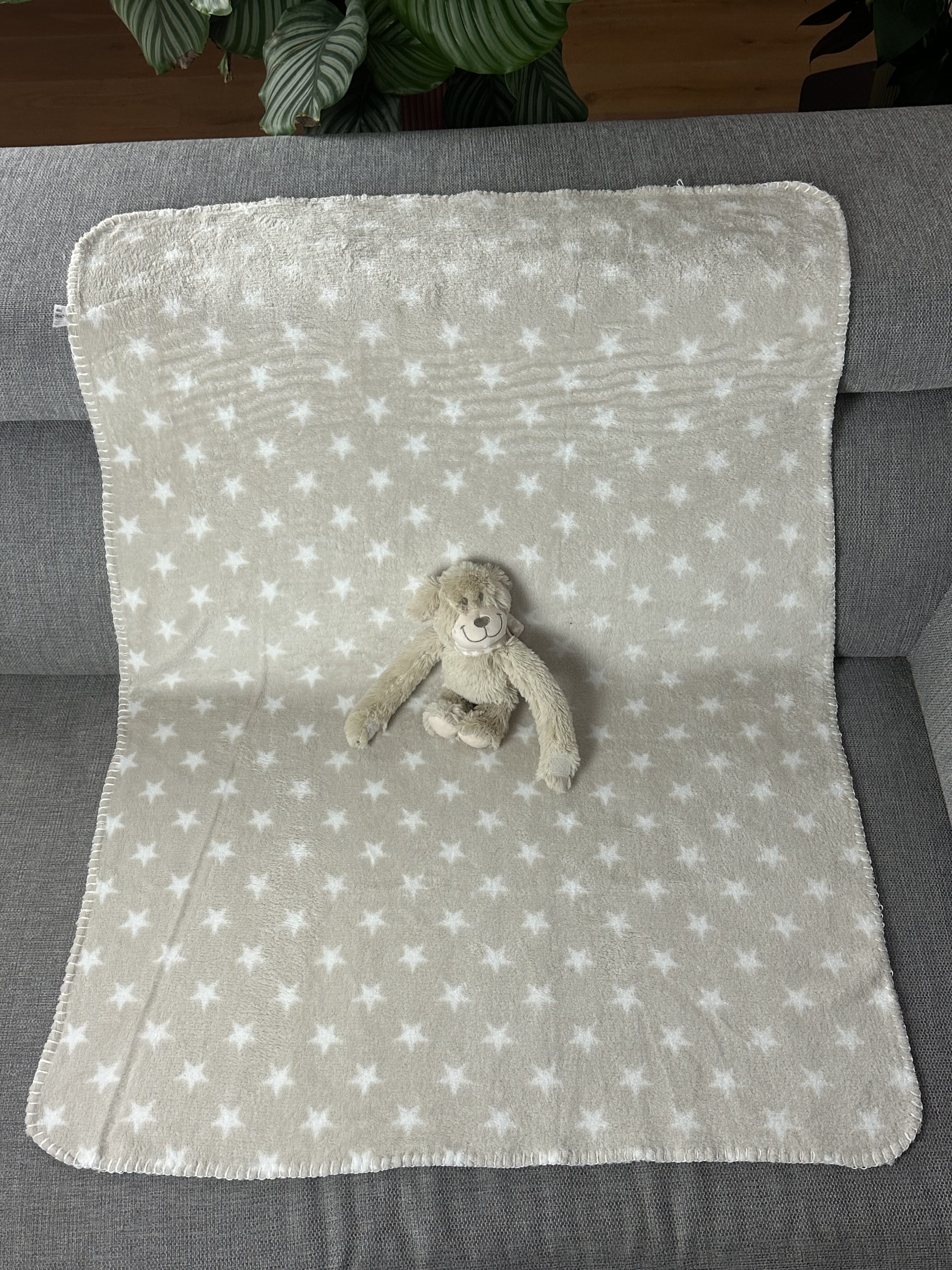 Knuffel met gepersonaliseerd fleecedeken