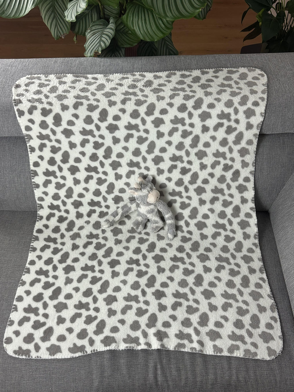 Knuffel met gepersonaliseerd fleecedeken