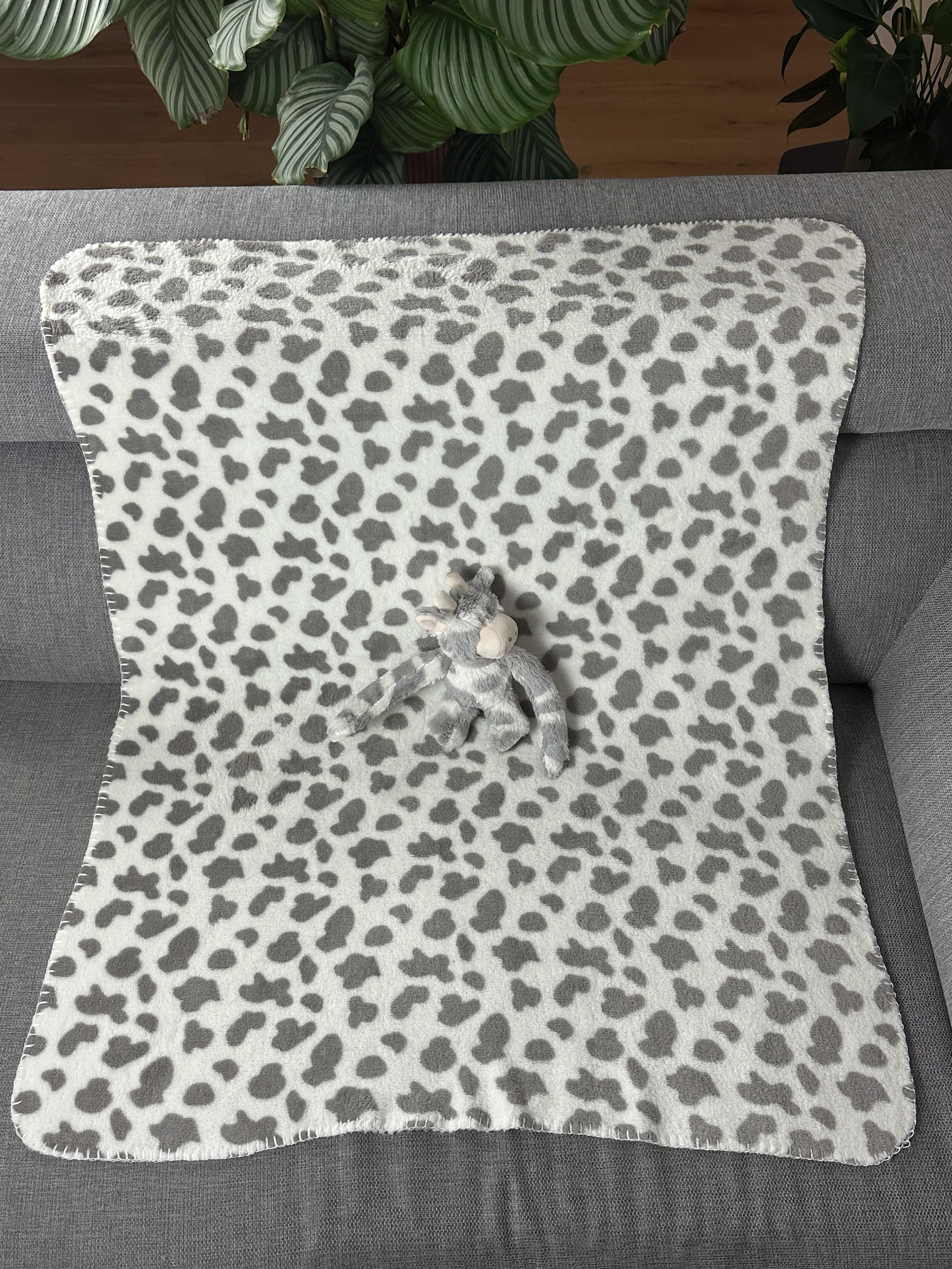 Knuffel met gepersonaliseerd fleecedeken