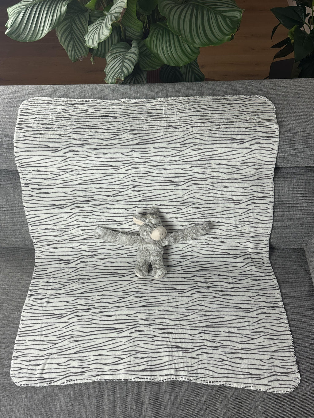 Knuffel met gepersonaliseerd fleecedeken